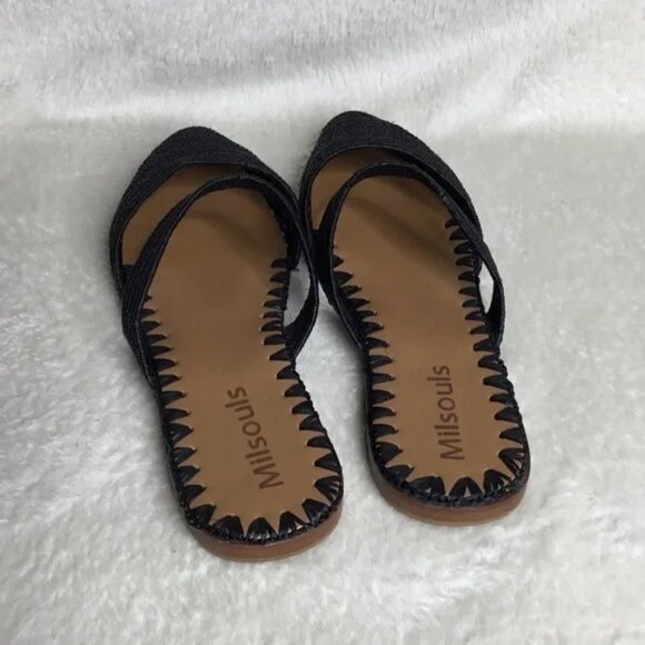 NWOT Milsouls Handmade Backless Woven Raffia Mule - Picture 3 of 6